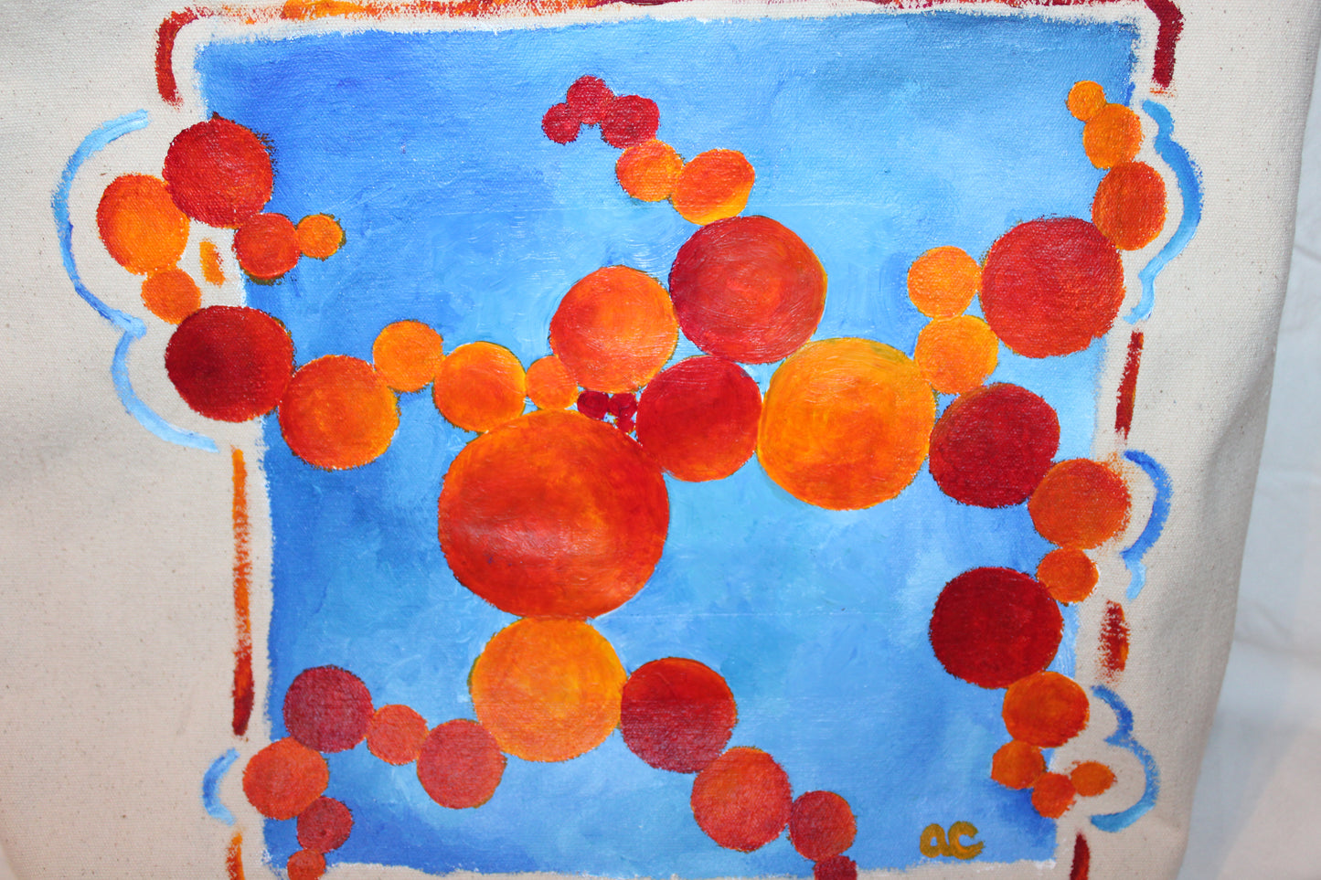 "Blorange Bubbles" Canvas Bag