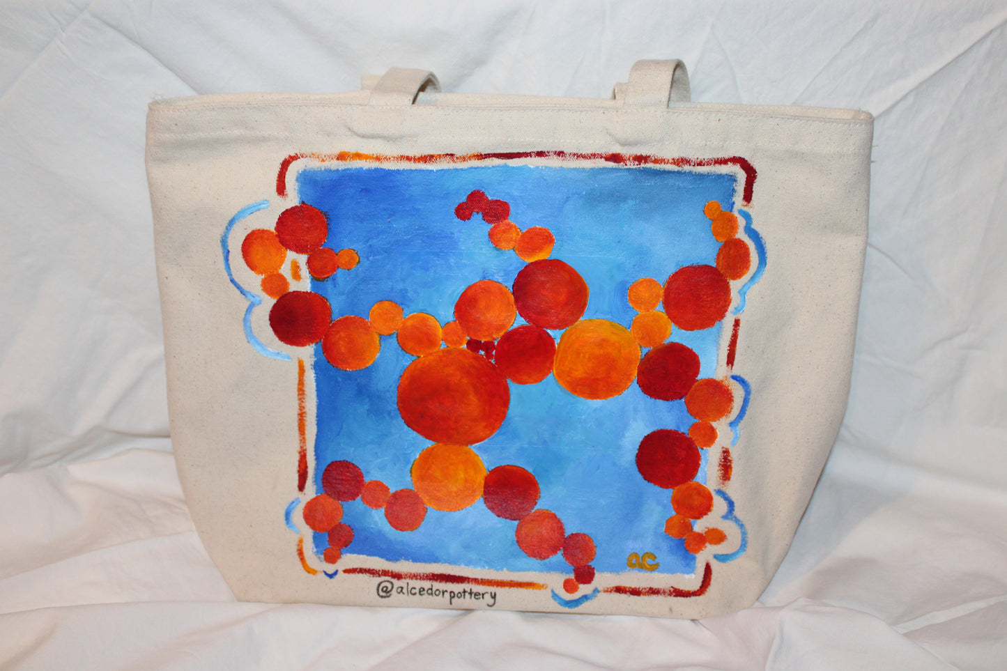 "Blorange Bubbles" Canvas Bag