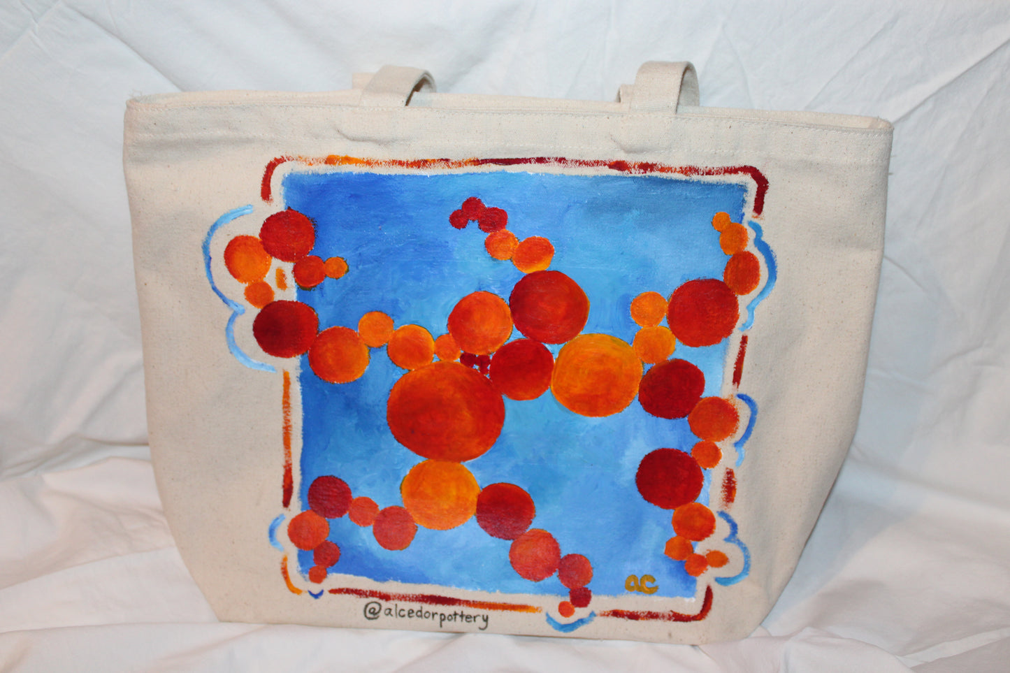 "Blorange Bubbles" Canvas Bag