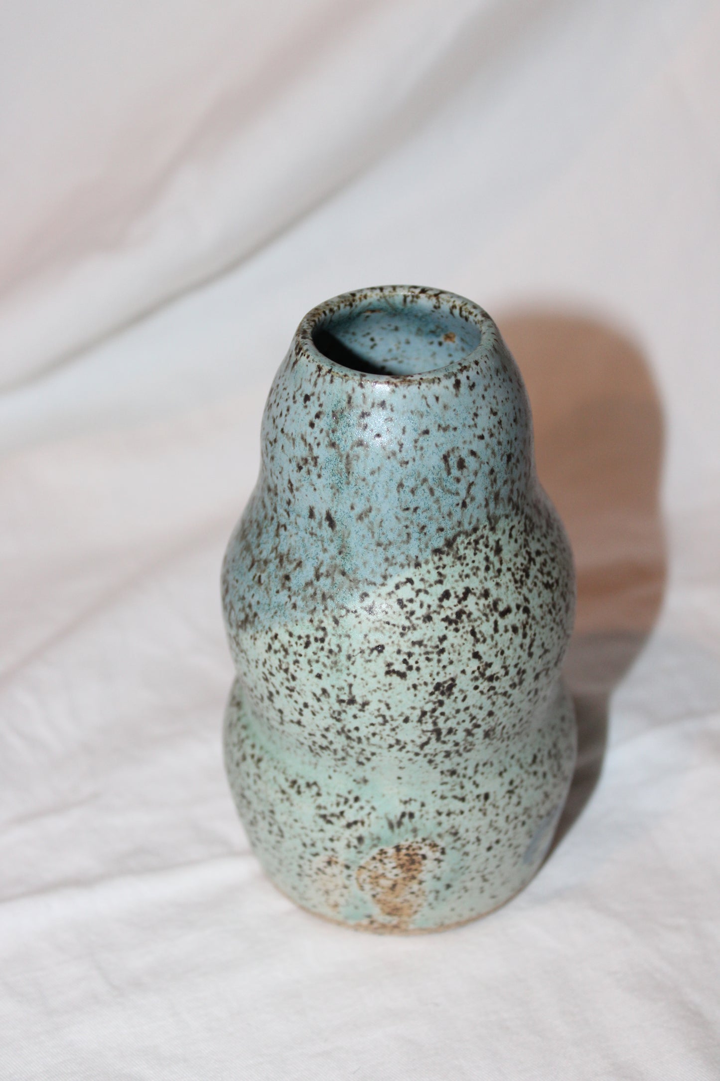 Blue and green bud vase