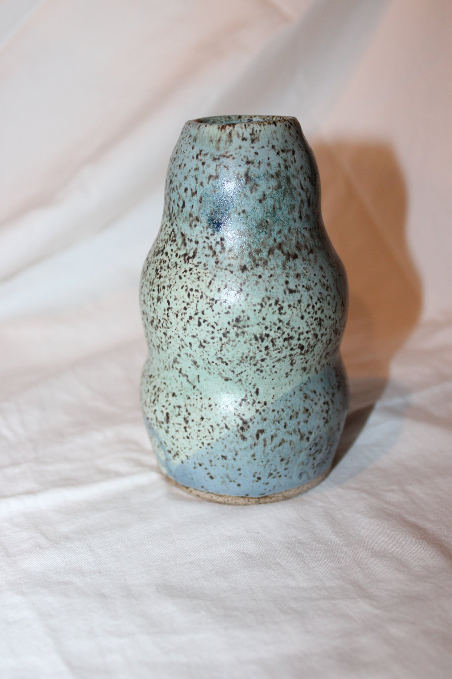 Blue and green bud vase