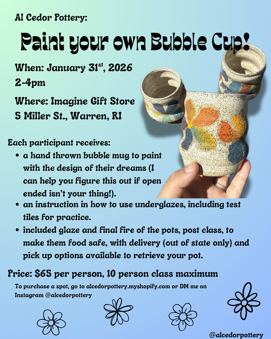 Paint your own Bubble Cup - 01/31/26, Warren, RI